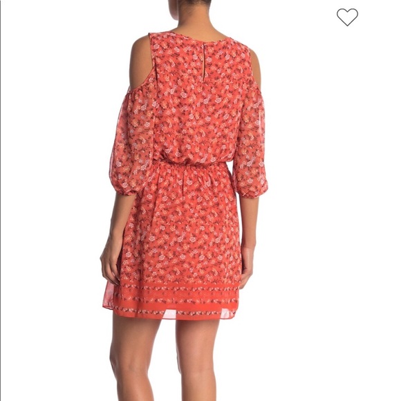 Max studio floral cold– shoulder dress. - Picture 2 of 7